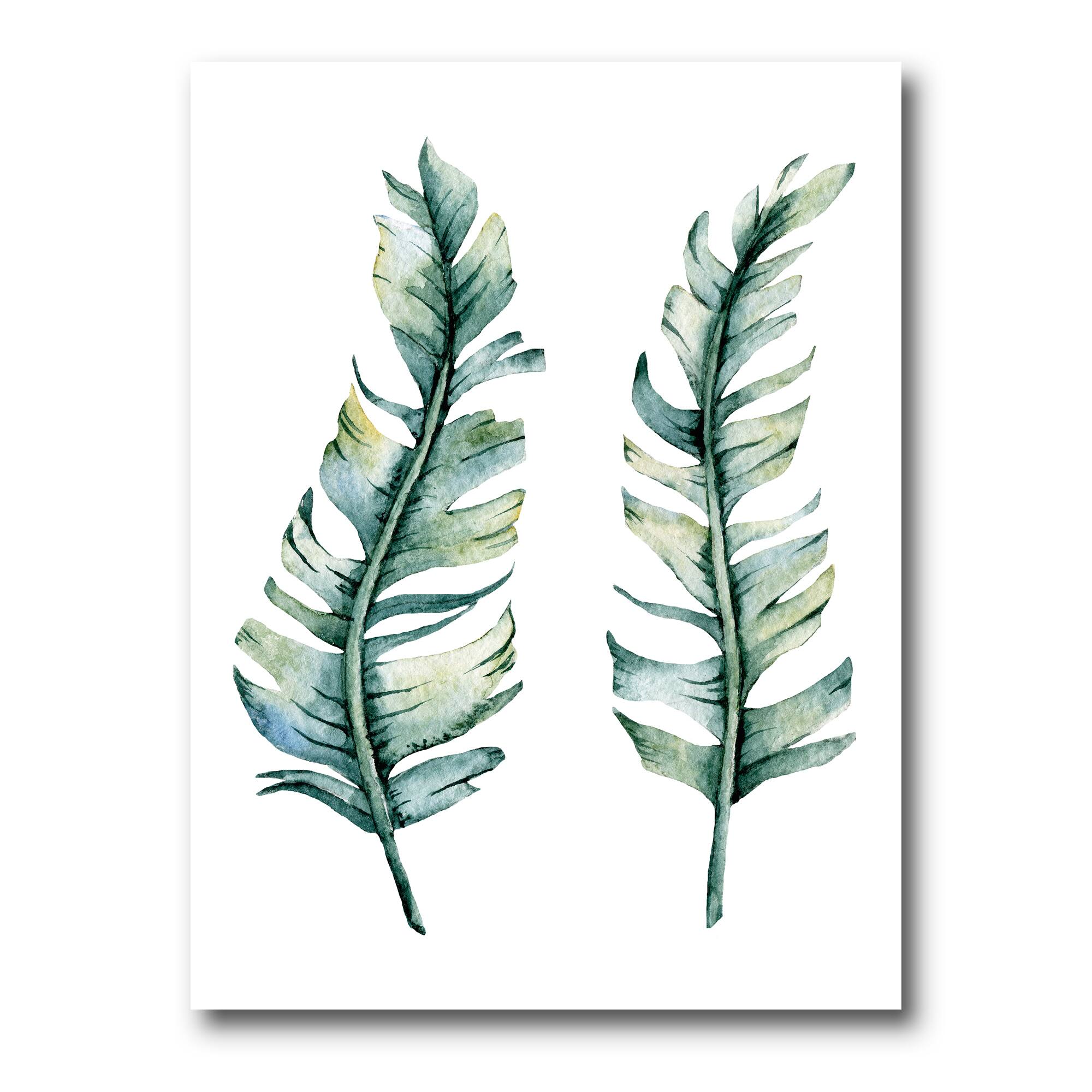 Designart - Duo of Tropical Leaves